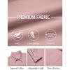 COOFANDY Mens Dress Shirts Untucked Long Sleeve Button Down Denim Shirt Stretch Business Casual Shirts for Men(Pink)