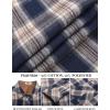 COOFANDY Men’s Fall Plaid Button Down Shirt Long Sleeve Casual Cowboy Work Shirts Lightweight Flannel Shirts Two Pocket(A Plaid-navy Khaki Plaid)