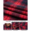 COOFANDY Men’s Fall Plaid Button Down Shirt Long Sleeve Casual Cowboy Work Shirts Lightweight Flannel Shirts Two Pocket(Plaid-red)