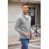 COOFANDY Men’s Fashion Shawl Collar Pullover Casual Long Sleeve Knitted Sweater Sweatshirts(Sweatshirt-gray)