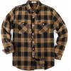 COOFANDY Men’s Flannel Plaid Shirts Long Sleeve Casual Button Down Shirt with Pockets(Black Brown)