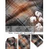 COOFANDY Men’s Flannel Plaid Shirts Long Sleeve Casual Button Down Shirt with Pockets(Black-orange Plaid)