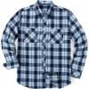 COOFANDY Men’s Flannel Plaid Shirts Long Sleeve Casual Button Down Shirt with Pockets(Blue Black Plaid)