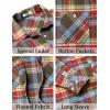 COOFANDY Men’s Flannel Plaid Shirts Long Sleeve Casual Button Down Shirt with Pockets(Brown Red)