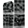 COOFANDY Men’s Flannel Plaid Shirts Long Sleeve Casual Button Down Shirt with Pockets(Dark Grey)