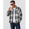 COOFANDY Men’s Flannel Plaid Shirts Long Sleeve Casual Button Down Shirt with Pockets(Graphite Black)