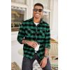 COOFANDY Men’s Flannel Plaid Shirts Long Sleeve Casual Button Down Shirt with Pockets(Green)