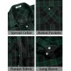 COOFANDY Men’s Flannel Plaid Shirts Long Sleeve Casual Button Down Shirt with Pockets(Green Black)