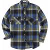 COOFANDY Men’s Flannel Plaid Shirts Long Sleeve Casual Button Down Shirt with Pockets(Green Blue & Black Plaid)