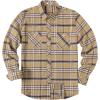 COOFANDY Men’s Flannel Plaid Shirts Long Sleeve Casual Button Down Shirt with Pockets(Khaki)