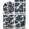 COOFANDY Men’s Flannel Plaid Shirts Long Sleeve Casual Button Down Shirt with Pockets(Navy Green)