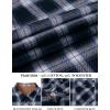 COOFANDY Men’s Flannel Plaid Shirts Long Sleeve Casual Button Down Shirt with Pockets(Plaid-black & Navy)