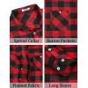 COOFANDY Men’s Flannel Plaid Shirts Long Sleeve Casual Button Down Shirt with Pockets(Red)