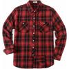 COOFANDY Men’s Flannel Plaid Shirts Long Sleeve Casual Button Down Shirt with Pockets(Red Black Plaid)