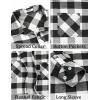 COOFANDY Men’s Flannel Plaid Shirts Long Sleeve Casual Button Down Shirt with Pockets(White)