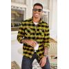 COOFANDY Men’s Flannel Plaid Shirts Long Sleeve Casual Button Down Shirt with Pockets(Yellow)