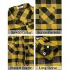 COOFANDY Men’s Flannel Plaid Shirts Long Sleeve Casual Button Down Shirt with Pockets(Yellow)