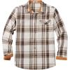 COOFANDY Mens Flannel Shirts Long Sleeve Button Down Shirt Casual Shirts Work Shirts for Men(Beige Brown)