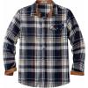 COOFANDY Mens Flannel Shirts Long Sleeve Button Down Shirt Casual Shirts Work Shirts for Men(Midnight Water Plaid)