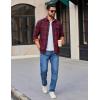 COOFANDY Mens Flannel Shirts Long Sleeve Button Down Shirt Casual Shirts Work Shirts for Men(Red)