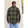 COOFANDY Mens Flannel Shirts Long Sleeve Button Down Shirt with Pocket Casual Shirts Work Shirts for Men(Army Green Black Plaid)