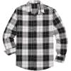 COOFANDY Mens Flannel Shirts Long Sleeve Button Down Shirt with Pocket Casual Shirts Work Shirts for Men(Black and White)