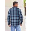 COOFANDY Mens Flannel Shirts Long Sleeve Button Down Shirt with Pocket Casual Shirts Work Shirts for Men(Blue Plaid)