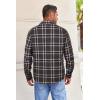 COOFANDY Mens Flannel Shirts Long Sleeve Button Down Shirt with Pocket Casual Shirts Work Shirts for Men(Brown Plaid)