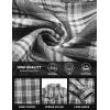COOFANDY Mens Flannel Shirts Long Sleeve Button Down Shirt with Pocket Casual Shirts Work Shirts for Men(Dark Grey and White)