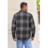 COOFANDY Mens Flannel Shirts Long Sleeve Button Down Shirt with Pocket Casual Shirts Work Shirts for Men(Grey Brown Black Plaid)