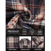 COOFANDY Mens Flannel Shirts Long Sleeve Button Down Shirt with Pocket Casual Shirts Work Shirts for Men(Orange Navy White Plaid)
