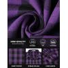 COOFANDY Mens Flannel Shirts Long Sleeve Button Down Shirt with Pocket Casual Shirts Work Shirts for Men(Purple Buffalo Plaid)