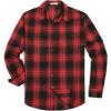 COOFANDY Mens Flannel Shirts Long Sleeve Button Down Shirt with Pocket Casual Shirts Work Shirts for Men(Red/Black)
