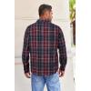 COOFANDY Mens Flannel Shirts Long Sleeve Button Down Shirt with Pocket Casual Shirts Work Shirts for Men(Wine Red Black Plaid)