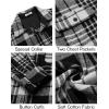 COOFANDY Men’s Flannel Shirts Long Sleeve Cotton Plaid Shirt Jacket Casual Button Down Shirt with Pockets(Black-line)