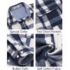 COOFANDY Men’s Flannel Shirts Long Sleeve Cotton Plaid Shirt Jacket Casual Button Down Shirt with Pockets(Blue)