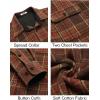COOFANDY Men’s Flannel Shirts Long Sleeve Cotton Plaid Shirt Jacket Casual Button Down Shirt with Pockets(Brown)