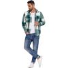 COOFANDY Men’s Flannel Shirts Long Sleeve Cotton Plaid Shirt Jacket Casual Button Down Shirt with Pockets(Green)