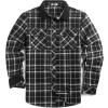 COOFANDY Mens Flannel Shirts Long Sleeve Fleece Plaid Jacket Casual Stylish Button Down Shirts with Pockets(Black)