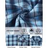 COOFANDY Mens Flannel Shirts Long Sleeve Lightweight Plaid Shirt Casual Button Down Shirts with Pocket(Blue)