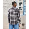 COOFANDY Mens Flannel Shirts Long Sleeve Lightweight Plaid Shirt Casual Button Down Shirts with Pocket(Blue White)