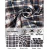 COOFANDY Mens Flannel Shirts Long Sleeve Lightweight Plaid Shirt Casual Button Down Shirts with Pocket(Blue White)