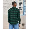 COOFANDY Mens Flannel Shirts Long Sleeve Lightweight Plaid Shirt Casual Button Down Shirts with Pocket(Dark Green)