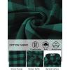COOFANDY Mens Flannel Shirts Long Sleeve Lightweight Plaid Shirt Casual Button Down Shirts with Pocket(Dark Green)