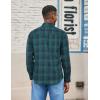 COOFANDY Mens Flannel Shirts Long Sleeve Lightweight Plaid Shirt Casual Button Down Shirts with Pocket(Green)