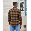 COOFANDY Mens Flannel Shirts Long Sleeve Lightweight Plaid Shirt Casual Button Down Shirts with Pocket(Khaki)