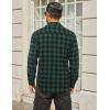 COOFANDY Mens Flannel Shirts Long Sleeve Plaid Button Down Shirt Cotton Casual Work Shirts with Pockets(Green)