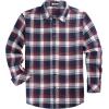 COOFANDY Mens Flannel Shirts Long Sleeve Plaid Button Down Shirts Casual Cotton Shirts(Blue/Red)
