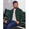 COOFANDY Mens Flannel Shirts Long Sleeve Plaid Button Down Shirts Casual Cotton Shirts(Green Checkered)