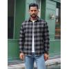 COOFANDY Mens Flannel Shirts Long Sleeve Plaid Button Down Shirts Casual Cotton Shirts(Grey Checkered)